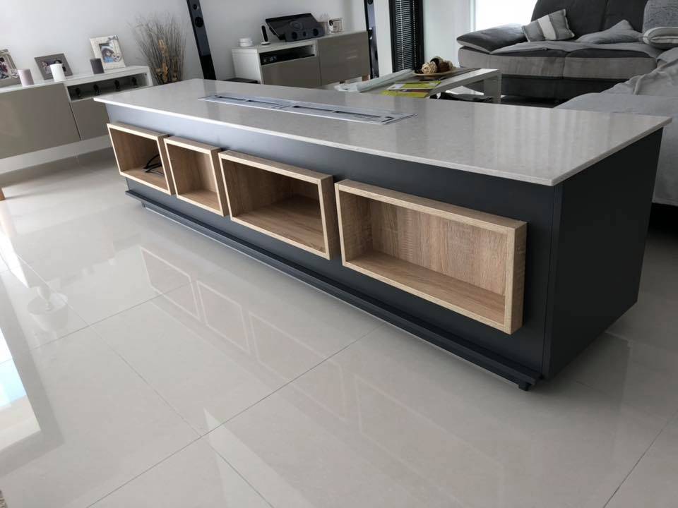 meubles en bois pour cheminée au bioéthanol près de Montpellier