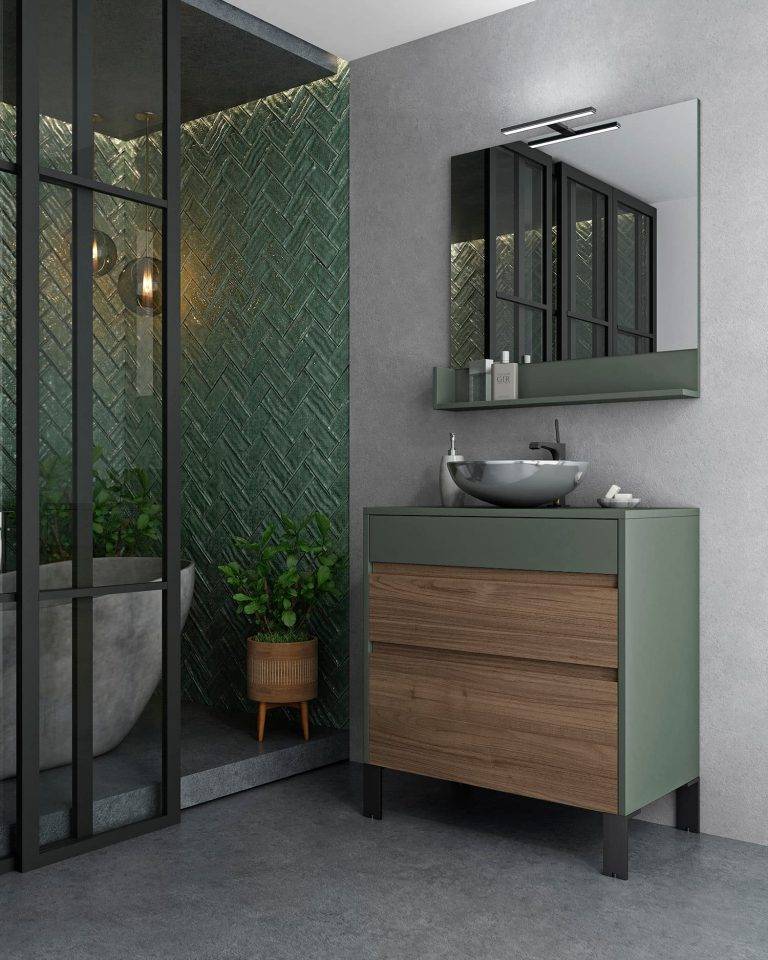 meuble salle de bain 80cm avec vasque à poser